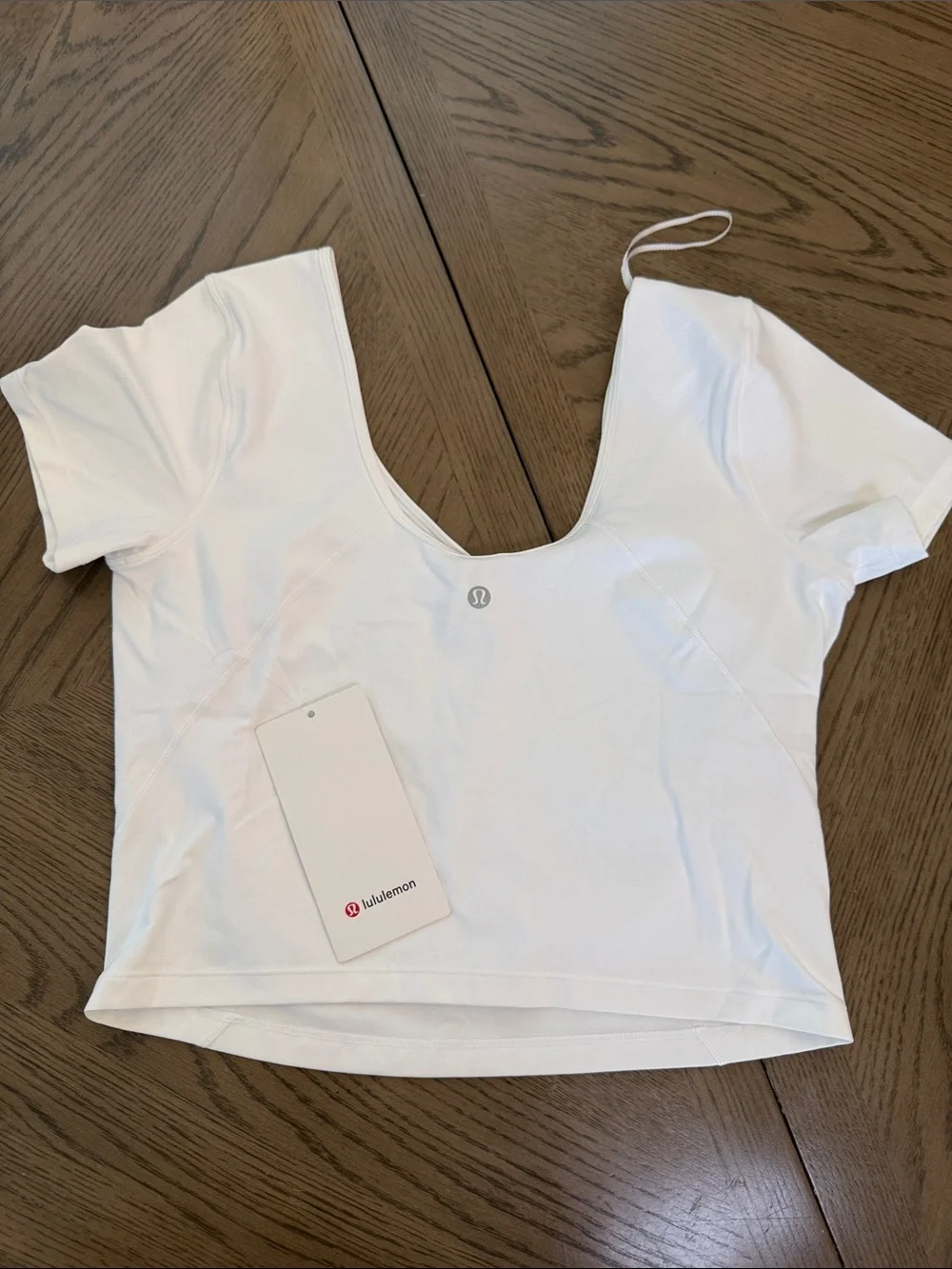 lululemon athletica White V-Neck align Top